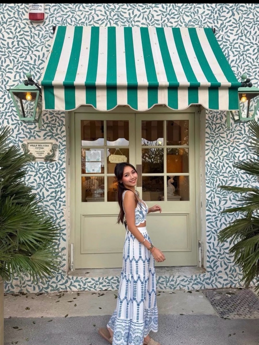 Printed tie back skirt set
